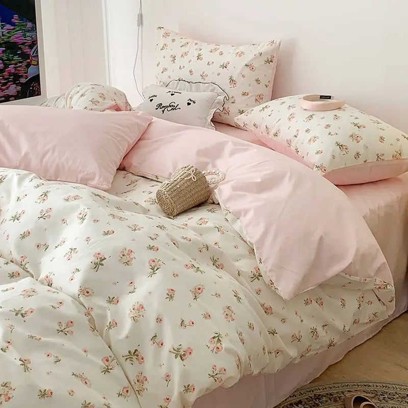 DreamLux Duvet Cover | 100% Cotton | Elegant Floral Design | Breathable & Durable