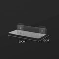 ClearEdge Living | Acrylic Wall Shelf | Transparent Floating Shelf for Bathroom, Kitchen & Living Room | 20–50 cm | Space-Saving Storage