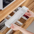 FlexiSort Cutlery Tray | Extendable Cutlery Organizer | Flexible & Space-Saving | White