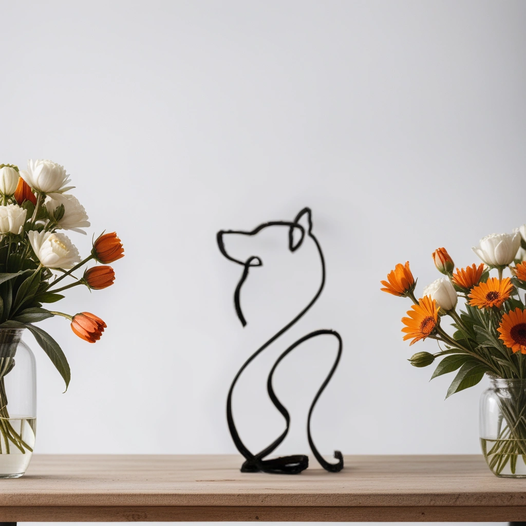 Artipaws Abstract Dog Sculpture | Modern Design | High-Quality Art Figurine | For Shelf & Table
