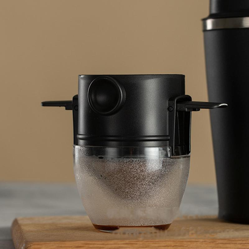 AromaFold | Kaffeefilter aus Edelstahl | Doppelschicht-Mikrofilter | Wiederverwendbar | Faltbarer Halter