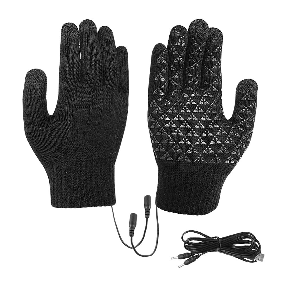 Heated Gloves FROSTIQ | USB Charging | Touchscreen & Non-Slip | Winter Thermal Gloves for Outdoor & Cycling