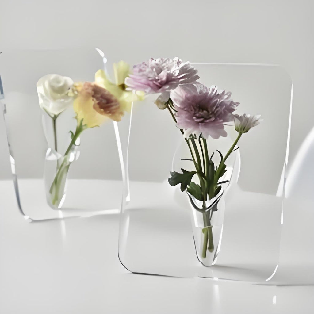 FloraFrame | Acrylic Picture Frame Vase | Modern & Elegant | Transparent