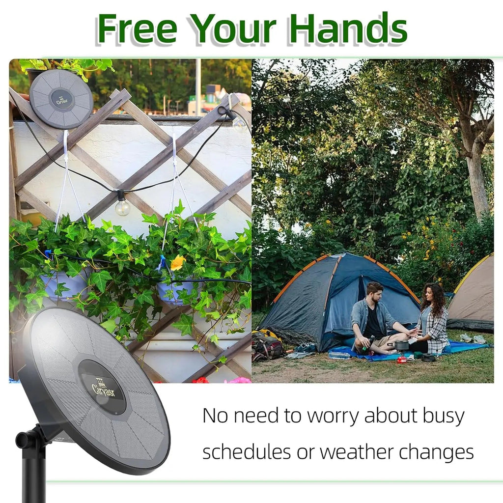 AquaSolaris Solar Irrigation System Automatic | Drip Irrigation with Timer & Battery | For Balcony, Garden & Plant Pots | Up to 15 Plants