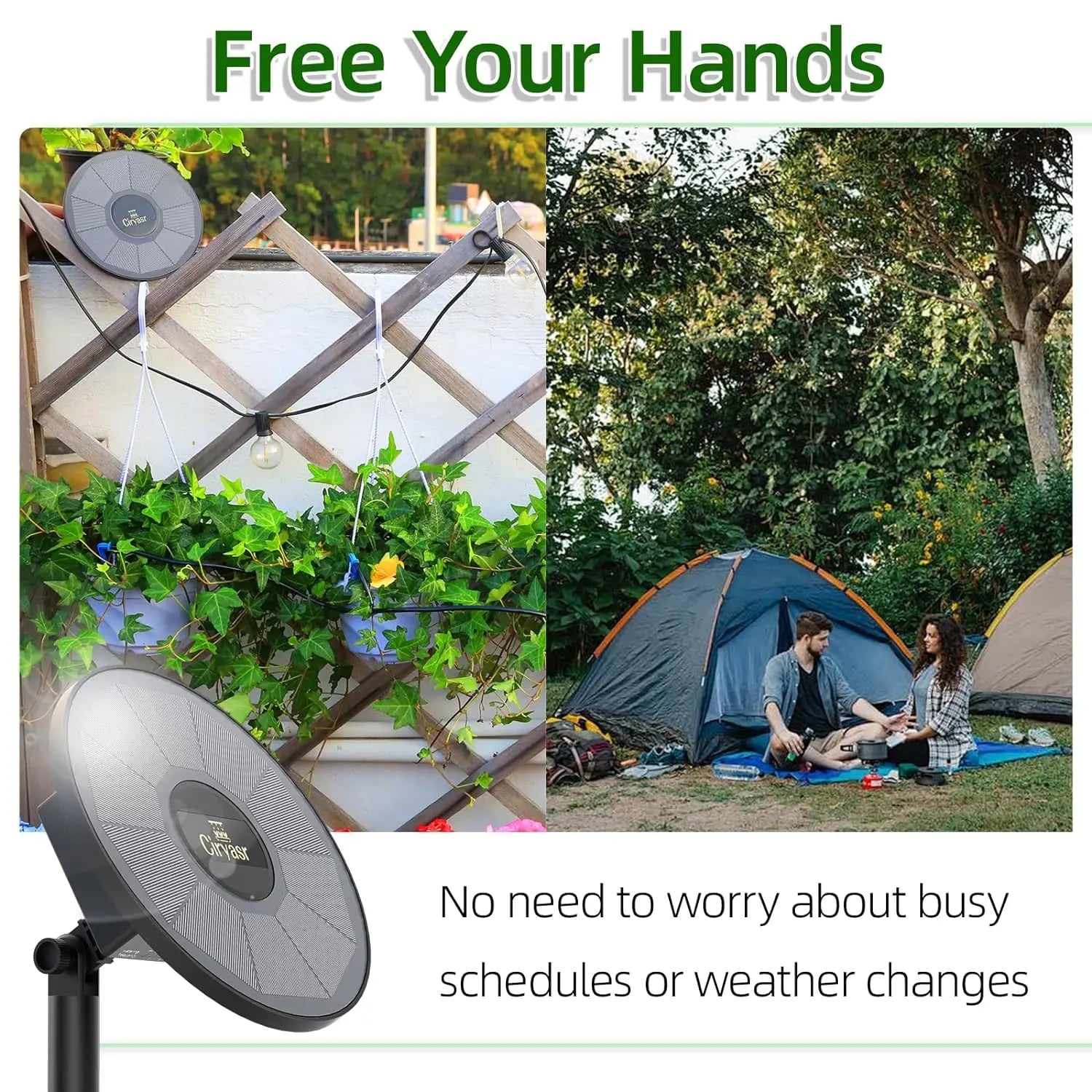 AquaSolaris Solar Irrigation System Automatic | Drip Irrigation with Timer & Battery | For Balcony, Garden & Plant Containers | Up to 15 Plants
