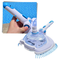 PoolScrub Pro | Pool-Reinigungsbürste mit Filtersystem | Verstellbar | Robuste Nylonborsten | 27 × 20 cm