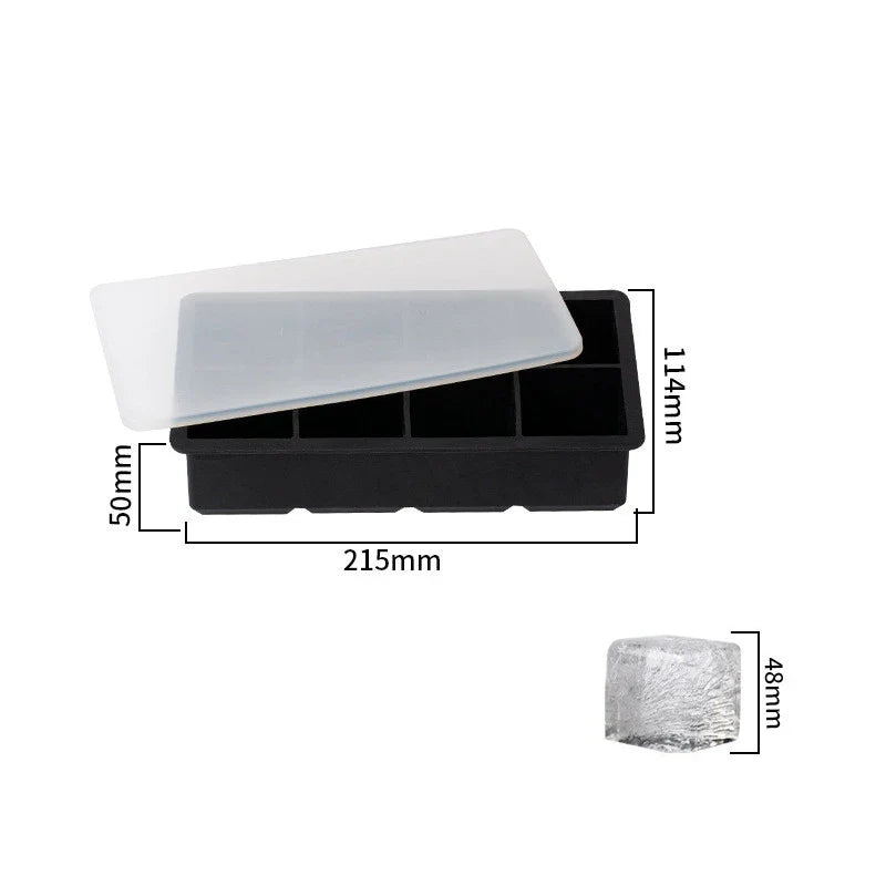 FrostForm Large Silicone Ice Cube Tray | BPA-Free & Flexible | For XXL Ice Cubes, Cocktails & Kitchen | Easy to Clean