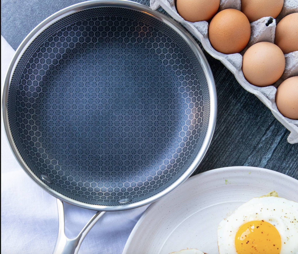 Chefverro Stainless Steel Non-Stick Frying Pan with Honeycomb Structure | Suitable for All Cooktops Including Induction | Scratch-Resistant & Dishwasher Safe