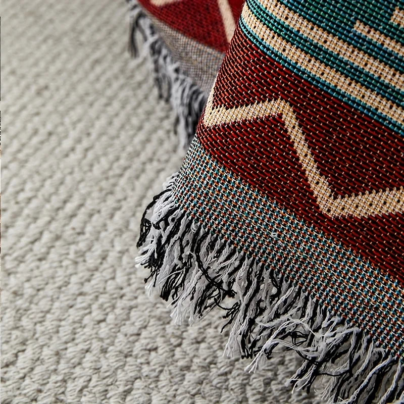 EthnoLoom Sofa Blanket | Reversible & Dustproof | Pet-Friendly | Universal for All Seasons