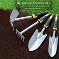 Groviva Garden Tool Set 4 pcs | Stainless Steel | Hoe & Shovel | For Digging, Planting & Weeding