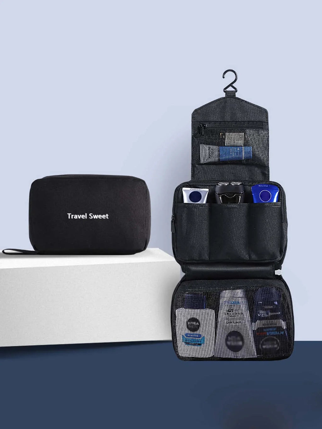 Foldable Travel Toiletry Bag DryNexa TravelCube | Multi-layer Design with Wet-Dry Separation | Space-saving & Waterproof