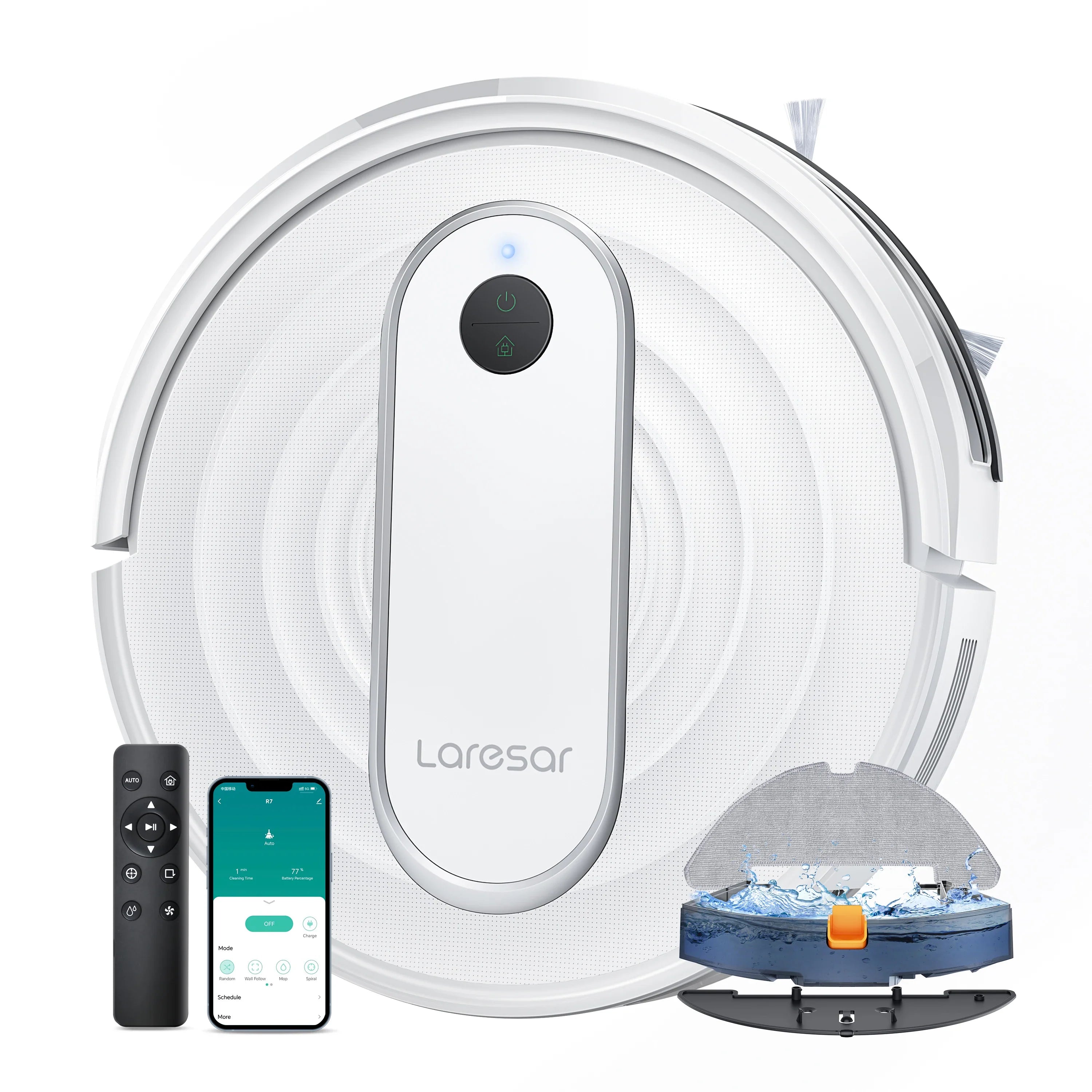 Cleanovo P10 Robot Vacuum Cleaner with Mopping Function | 4500Pa Powerful Suction | App Control & Gyroscope Navigation | For Carpets & Hard Floors