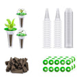 HydroLeaf Hydroponic Starter Set 120-Piece | With Baskets, Sponges & Covers | For Indoor Gardening & Cultivation