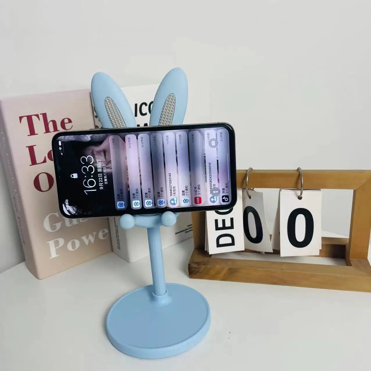 HoppelStand Phone Holder | Height Adjustable & Tiltable | Cute Bunny Design | For Phone & Tablet