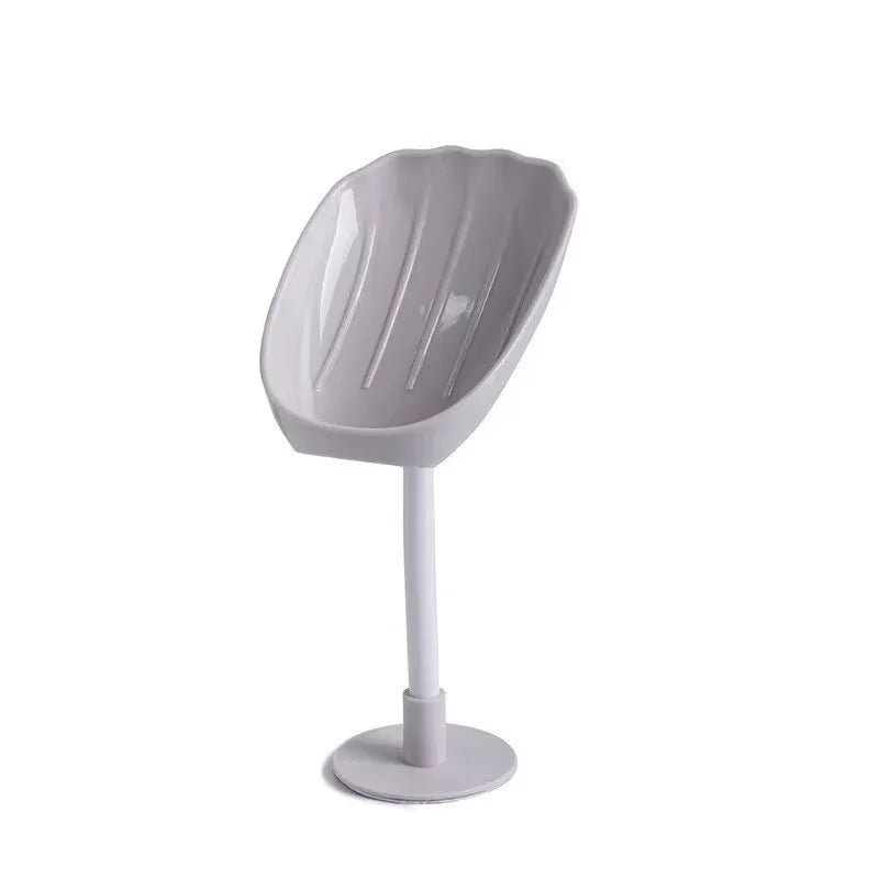 DryLoft Soap Holder | Double Chamber with Drain & Lid | Wall Mounting Without Drilling | Dust Protection & Space Saving