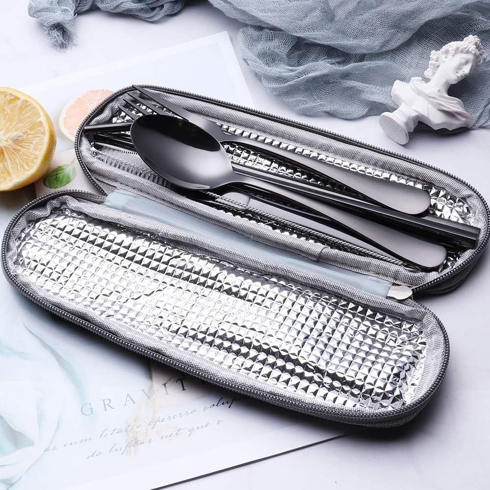 GoCutlery Cutlery Set | 4-Piece for On the Go | Stainless Steel & BPA-Free | With Carrying Case