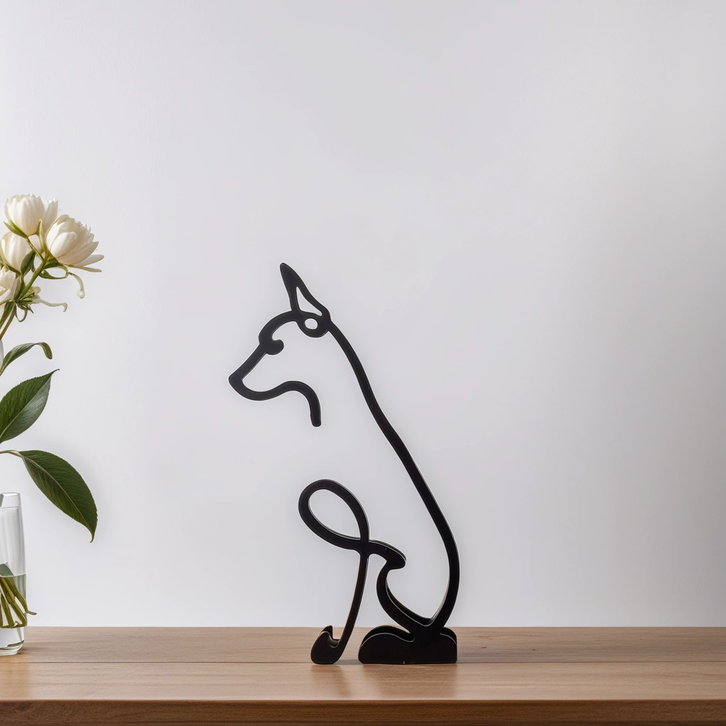 Artipaws Abstract Dog Sculpture | Modern Design | High-Quality Art Figurine | For Shelf & Table