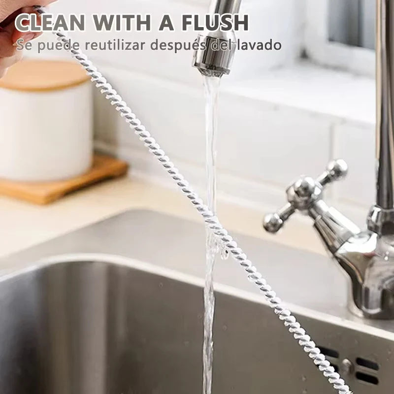 FlexiPipe Pipe Cleaner Brush | Flexible Drain Cleaner for Kitchen & Bathroom | 45/65 cm Length | Reusable Cleaning Tool