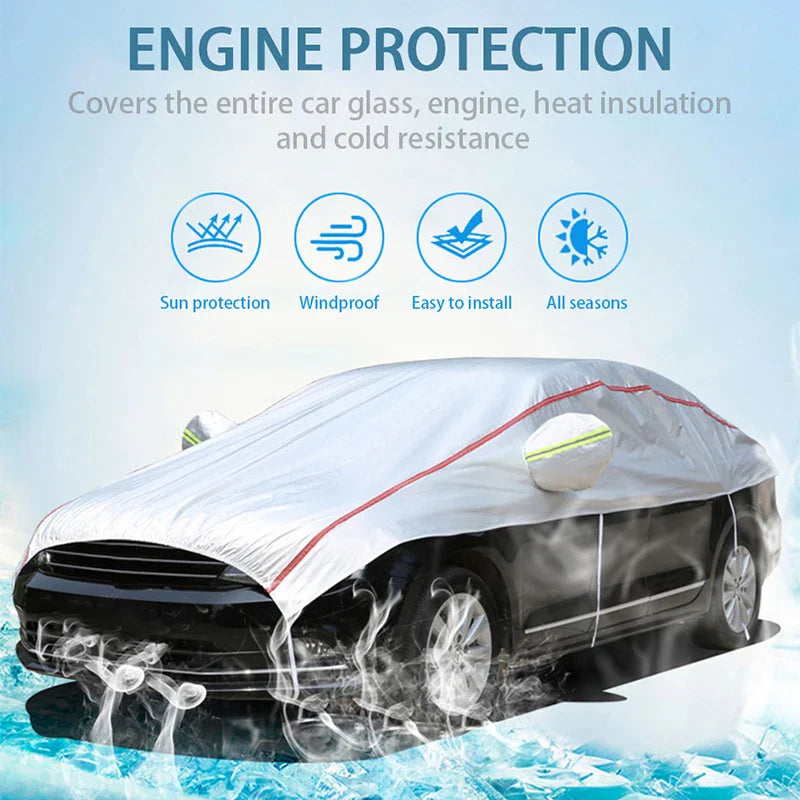 AutoVioro Waterproof Car Cover | UV & Heat Protection | Windproof & Theft-Resistant | Nano Oxford Fabric
