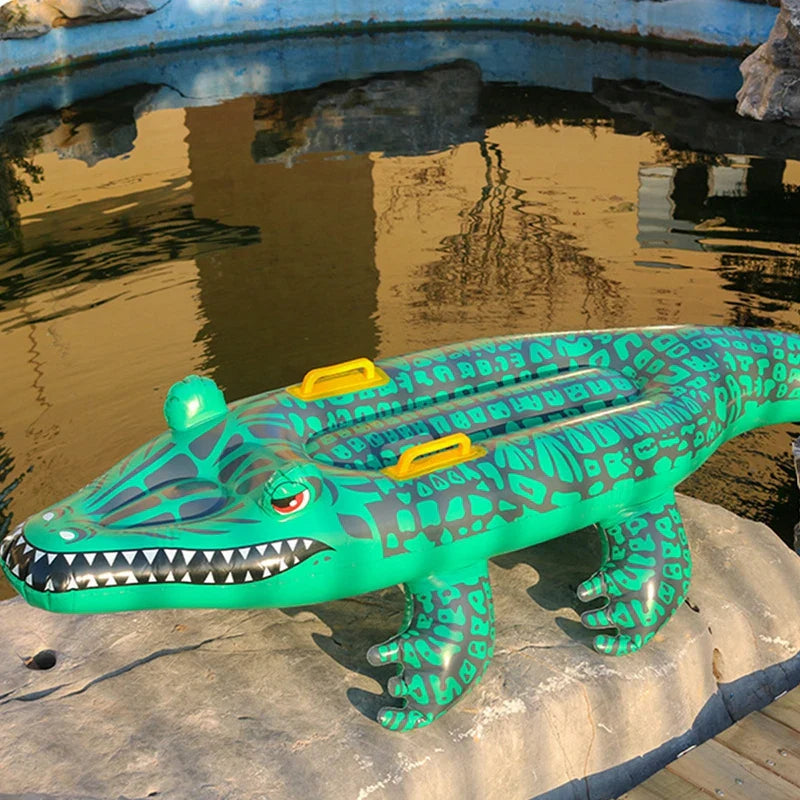 Floatoro Inflatable Crocodile Pool Toy for Kids & Adults | Swimming Toy for Beach, Pool & Summer Party | Durable PVC Water Mattress