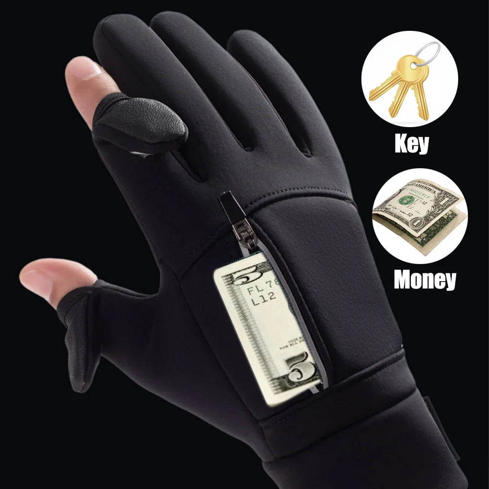 FrostGrip | Winter Gloves with Fold-Back Fingertips | Waterproof, Windproof & Touchscreen Compatible | M–XL
