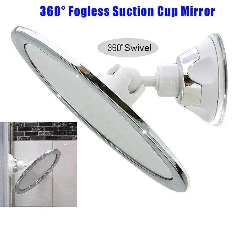 ClearView Bathroom Mirror | Fog-Free Makeup & Shaving Mirror | With Suction Cup & 360° Rotation | Clear View in the Bathroom