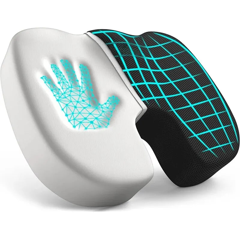 Ergonomic Seat Cushion | Memory Foam | Removable Cover | For Office, Study & Home