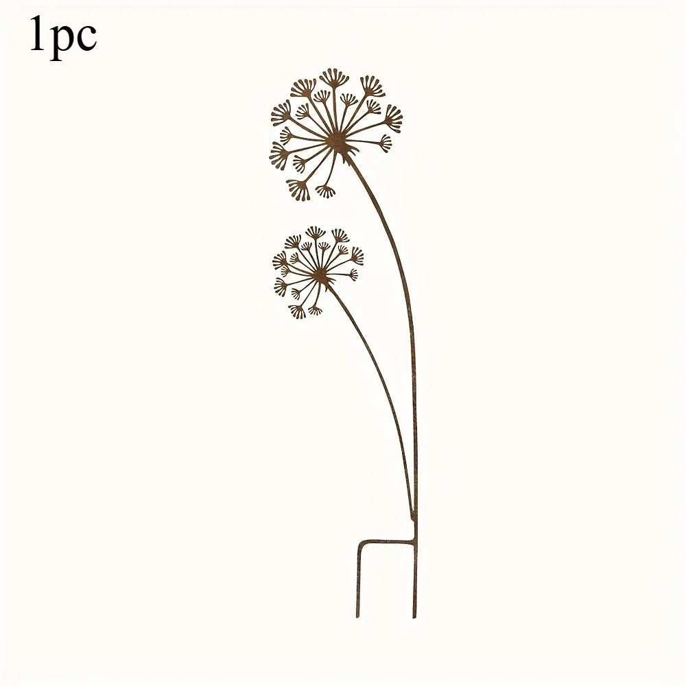 Florandis Metal Garden Stake Flower | Decorative Stake for Balcony, Bed & Planter | Weatherproof & Detailed