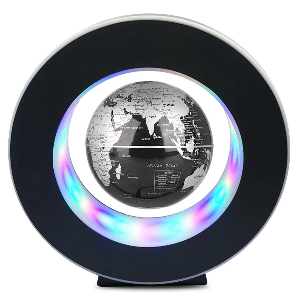 Floating Globe MagnoGlobe | Magnetic Levitation | LED Lighting | 17.5 × 17.5 × 4.5 cm | Gift Idea