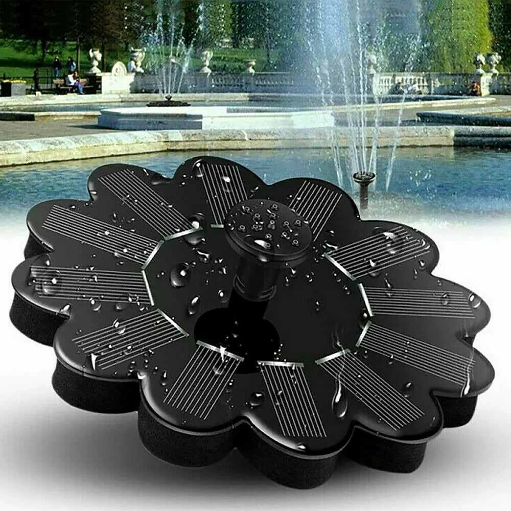 AquaBlüte | Solar-Gartenbrunnen | Blumenförmiges Wasserspiel | Solarbetriebene Springbrunnenpumpe für Teich und Pool