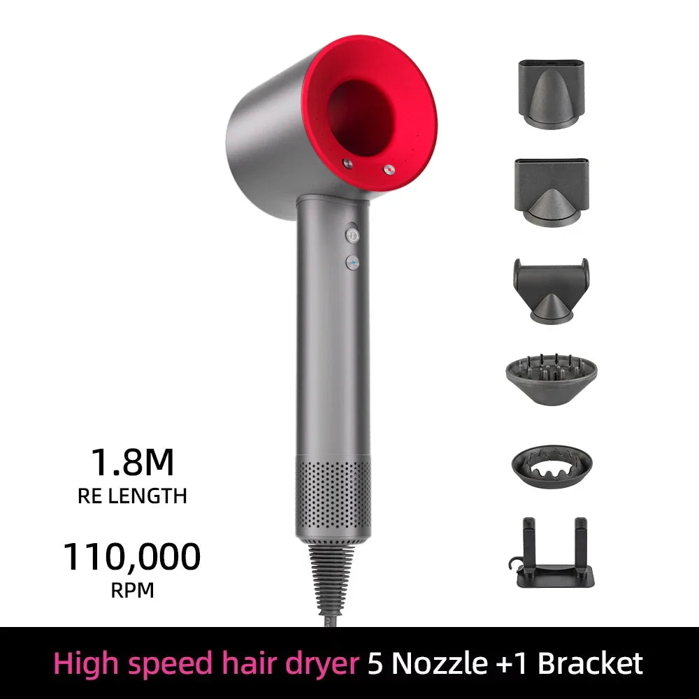Ion Hair Dryer | 200 Million Negative Ions | Intelligent Temperature Control | 110,000 RPM