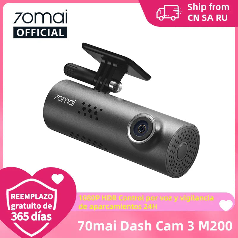 Dashcam Car 1080P | Voice Control & Night Vision | 24h Parking Surveillance | RoadGuardian M200 WiFi