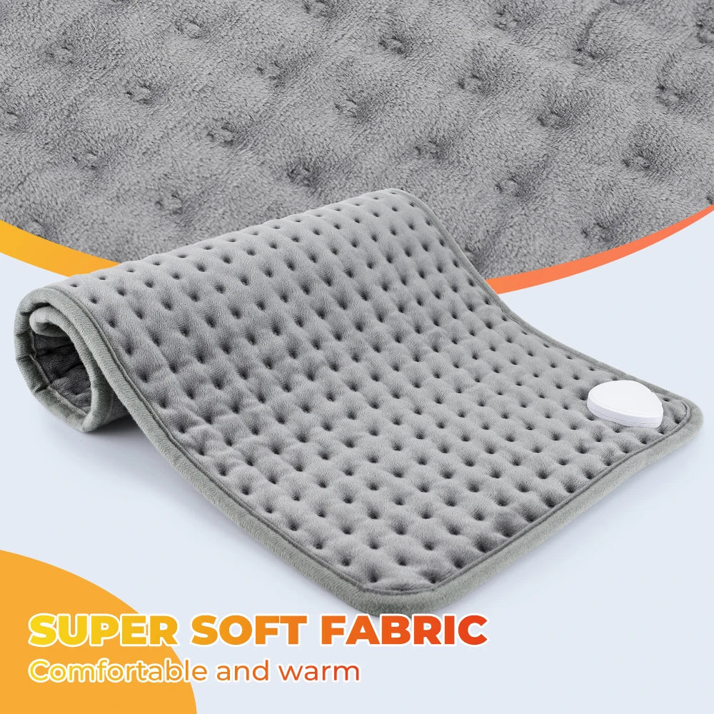 CosiTherm Heating Pad | 9 Temperature Settings & 4 Timer Options | Super Soft Microfleece | 58×29 cm