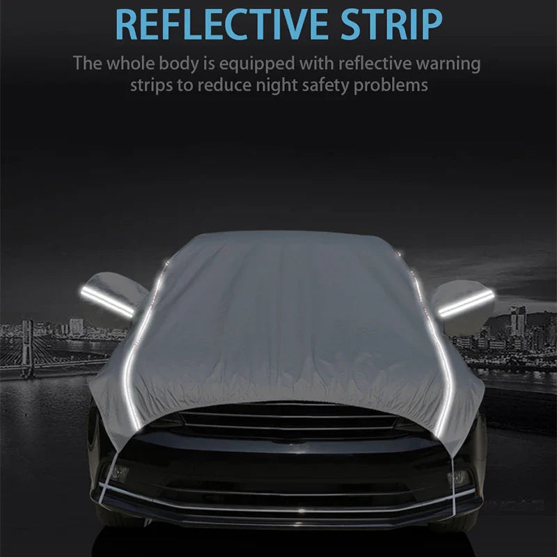 AutoVioro Waterproof Car Cover | UV & Heat Protection | Windproof & Theft-Resistant | Nano Oxford Fabric