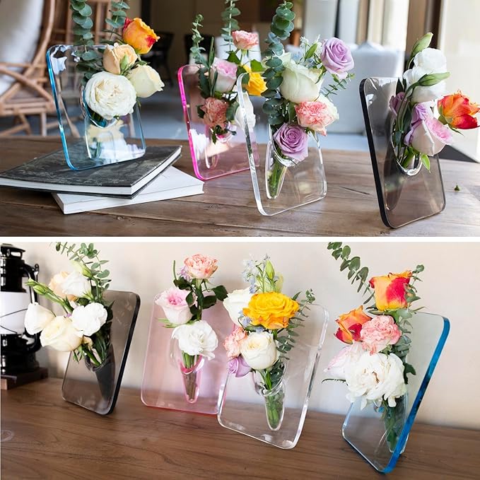 FloraFrame | Acrylic Picture Frame Vase | Modern & Elegant | Transparent