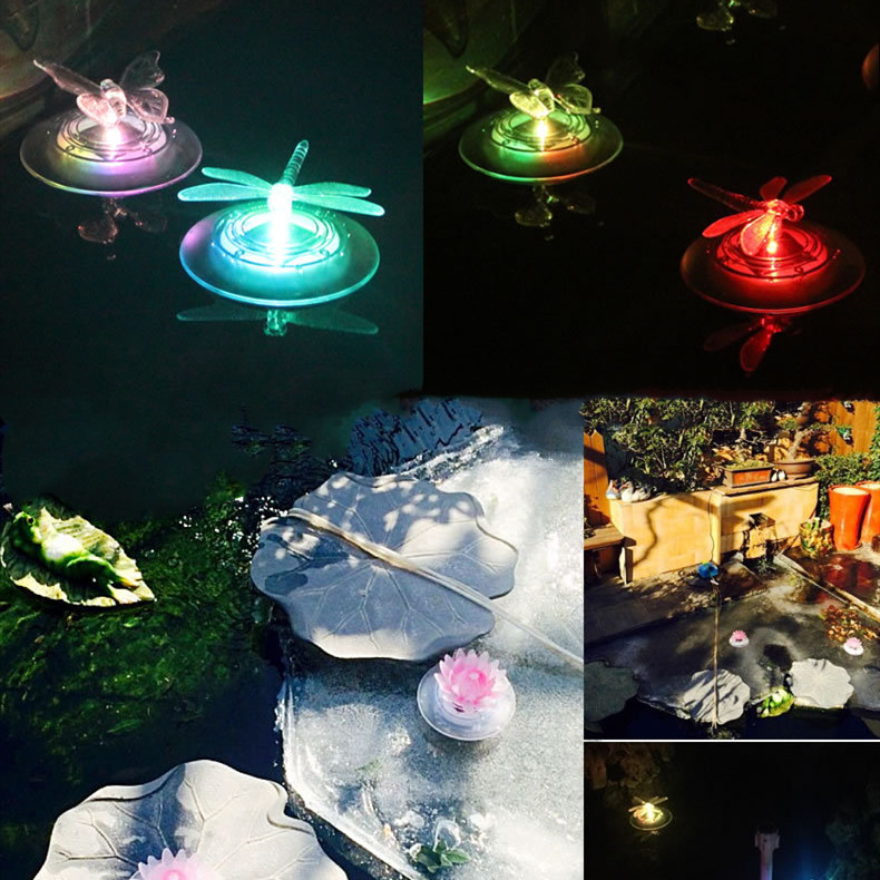 FlutterGlow | Solar-Gartendekoration Schmetterling & Libelle | Farbwechselnde LED-Leuchten | Wetterfest für Teich & Garten