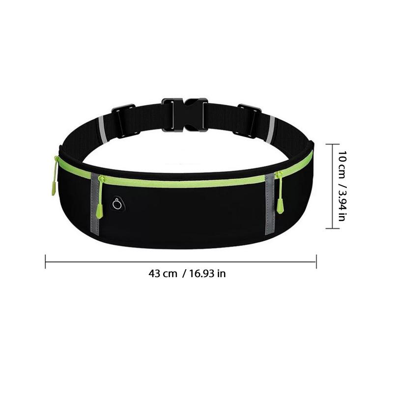 RunPouch | Wasserdichte Laufgürteltasche | Reflektierend | Verstellbarer Sportgürtel | 43 × 10 cm