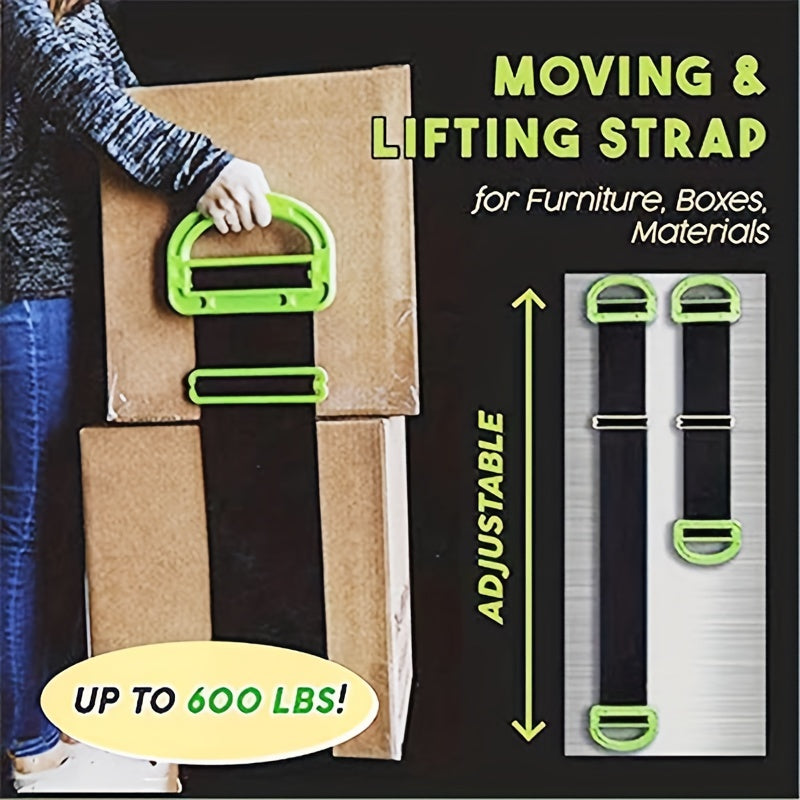 LiftoMax | Verstellbare Tragegurte für Möbel & Baumaterialien | Bis 272 kg Tragkraft | Ergonomische Hebehilfe