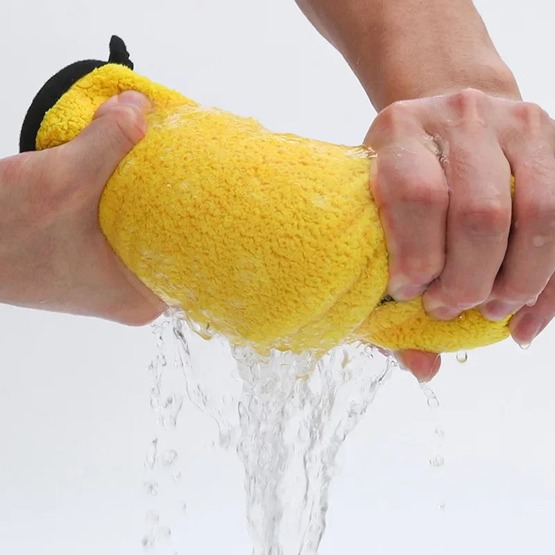 GlanzMeister Microfiber Cloth Double-Sided | Extra Absorbent & Lint-Free | For Car, Glass & Household | Yellow/Grey