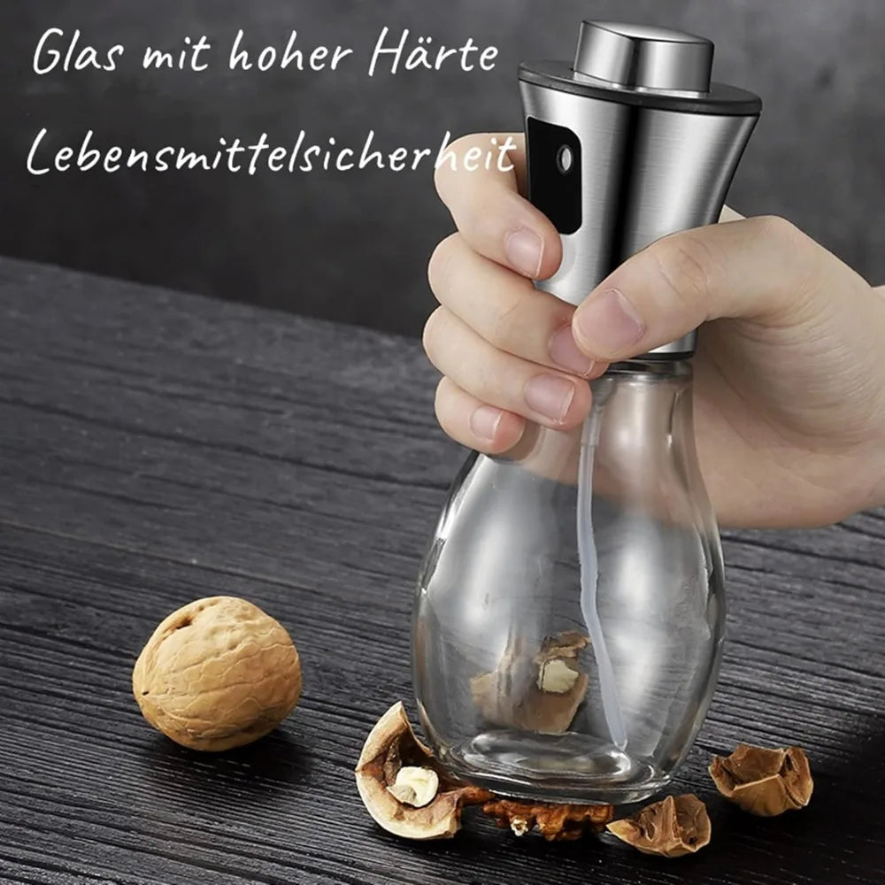 CulinaMist Pro Oil Sprayer 200 ml | Fine Mist & Improved Nozzle | For Oil, Vinegar & Lemon Juice | Stainless Steel & Glass