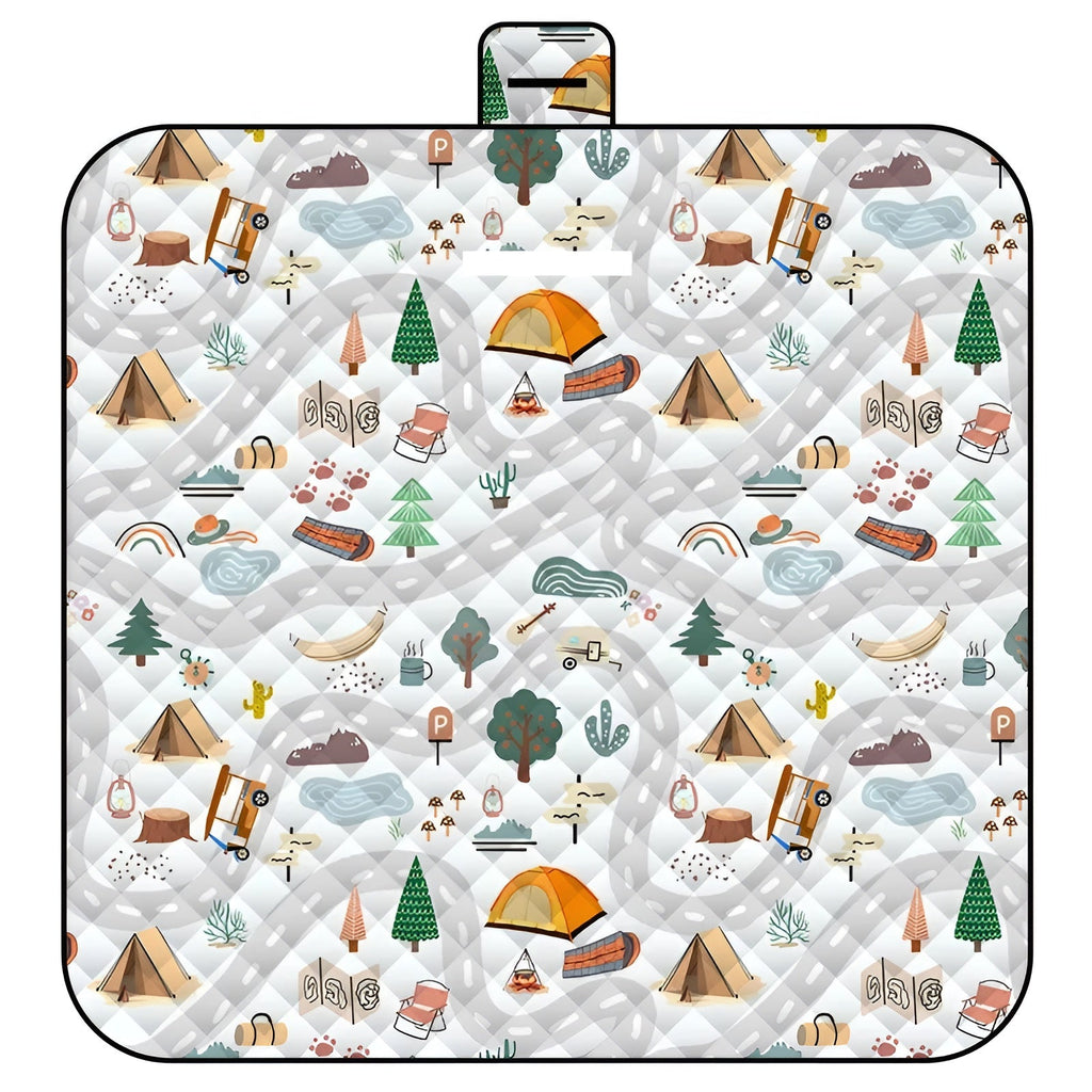 Foldable Baby Play Mat Wanderlino | Padded & Waterproof | For Outdoor & Home | Includes Carrying Bag