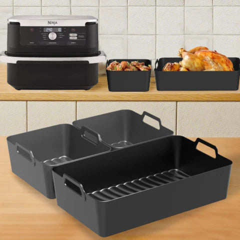 CrispyMate Silicone Insert | For Ninja AF500UK Air Fryer | Reusable & Non-Stick | 5.2 L & 10.4 L