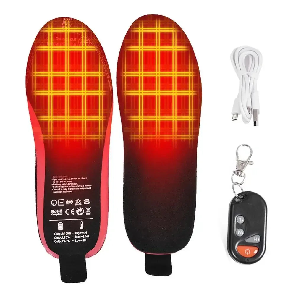 Heated Insoles WarmStep Pro | Rechargeable with Remote Control | 3 Heat Settings | Customizable | Electric Foot Warmers for Winter & Outdoor