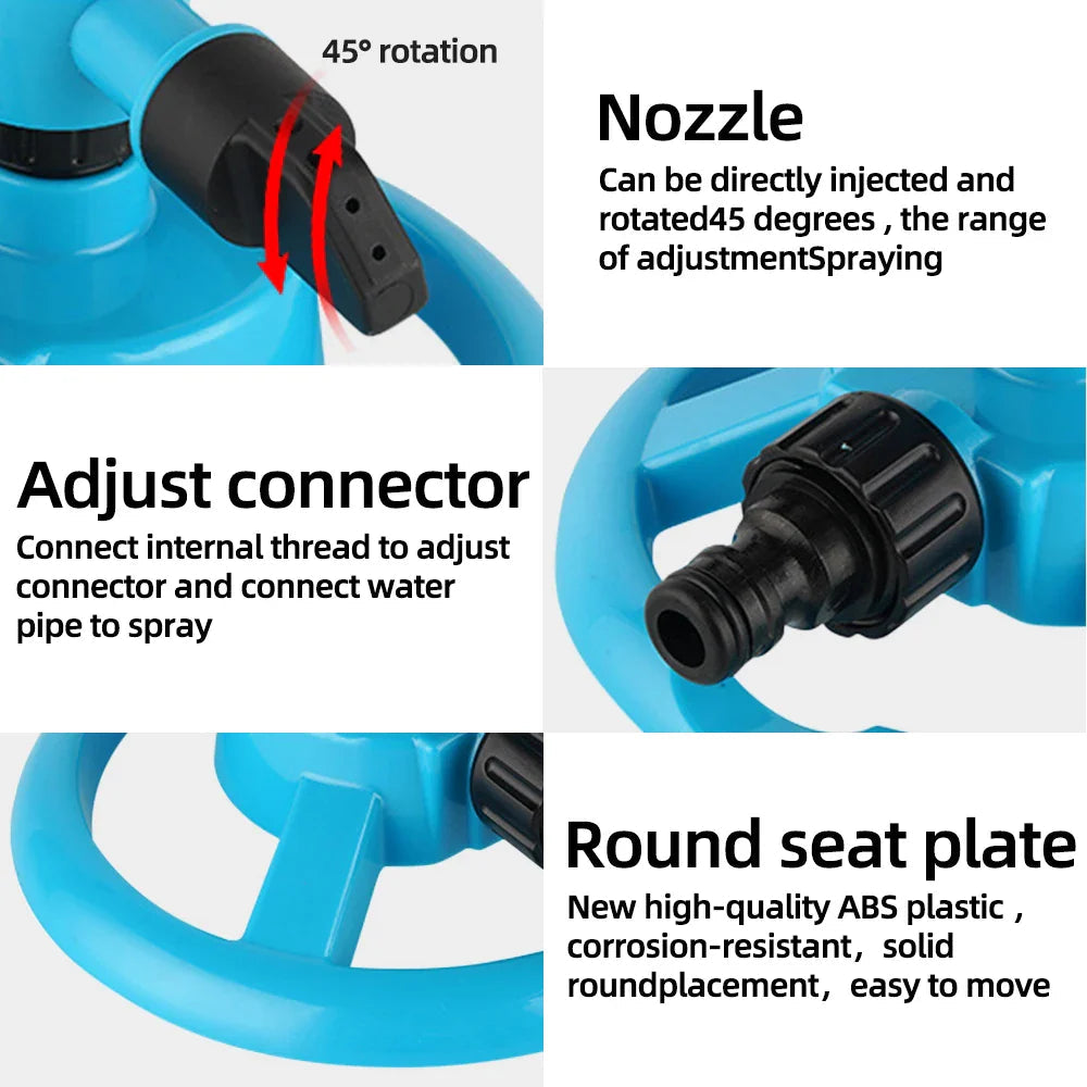 Hydrosia Lawn Sprinkler | 360° Rotation | Water-Saving & Durable | For Garden & Lawn Care