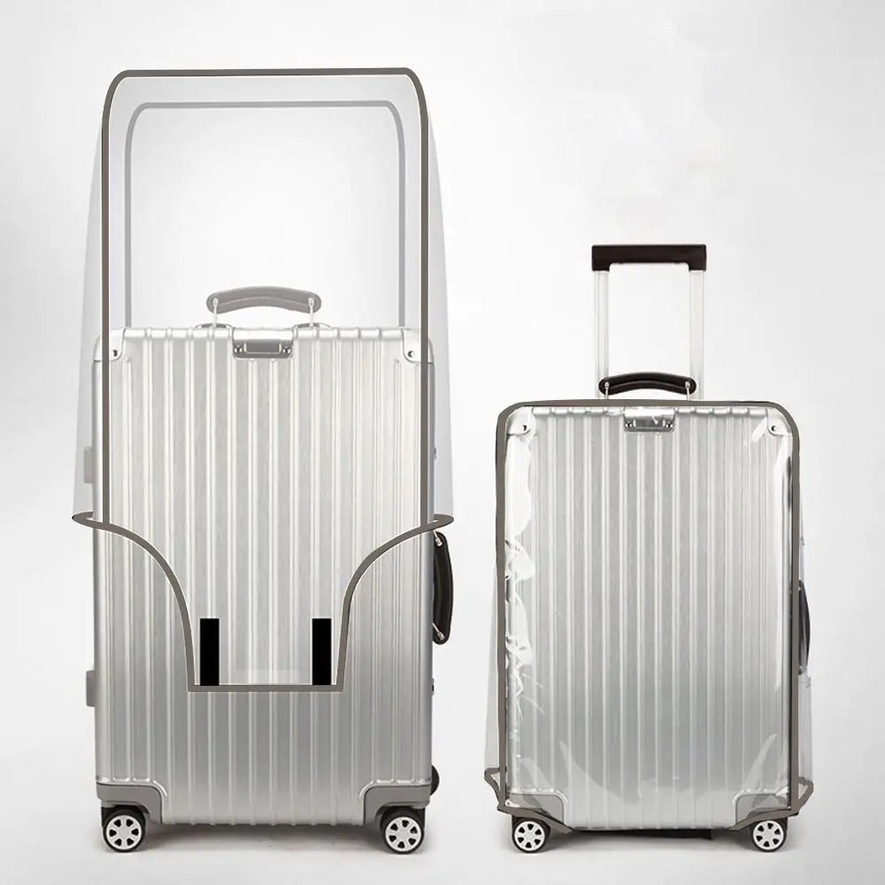 ClearGuard Suitcase Cover Transparent | Waterproof & Dustproof | Suitcase Protection for 16–30 Inch Trolleys | Reusable & Tear-Resistant