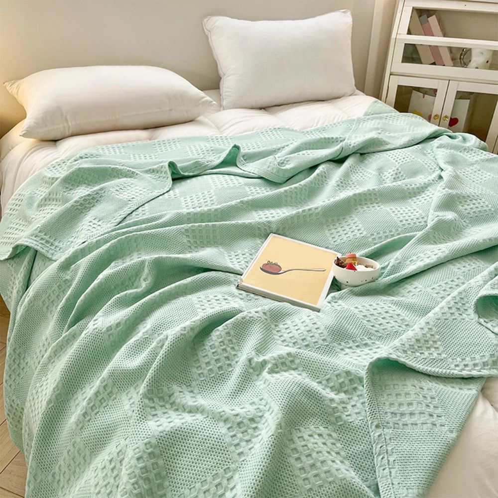Cotura Waffle Blanket | 100% Organic Cotton | Breathable & Elegant | Waffle Texture