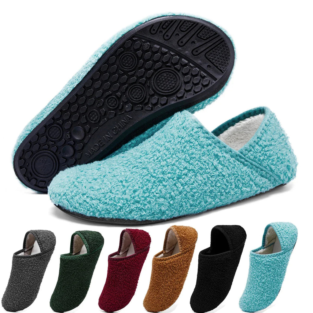 Cozy Cotton Slippers | Fluffy & Warm for Women & Men | Non-Slip Sole | Winter Plush Slippers | Velvoria