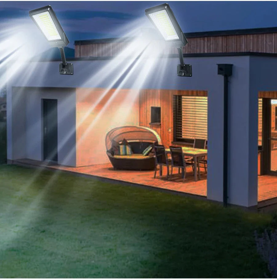 Heliotrax Solar Street Light with Remote Control | 138 LEDs | 3 Lighting Modes | IP65 Waterproof | For Garden, Driveway & Yard