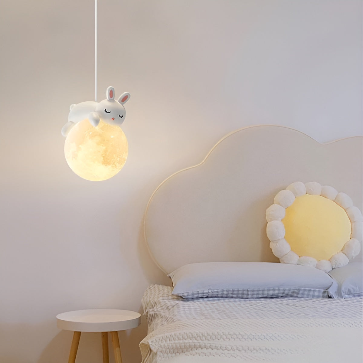 Children's Ceiling Lamp Mondolino | LED Pendant Lamp with Moon & Animals | Dimmable & Energy Efficient | For 3–5 m² Rooms