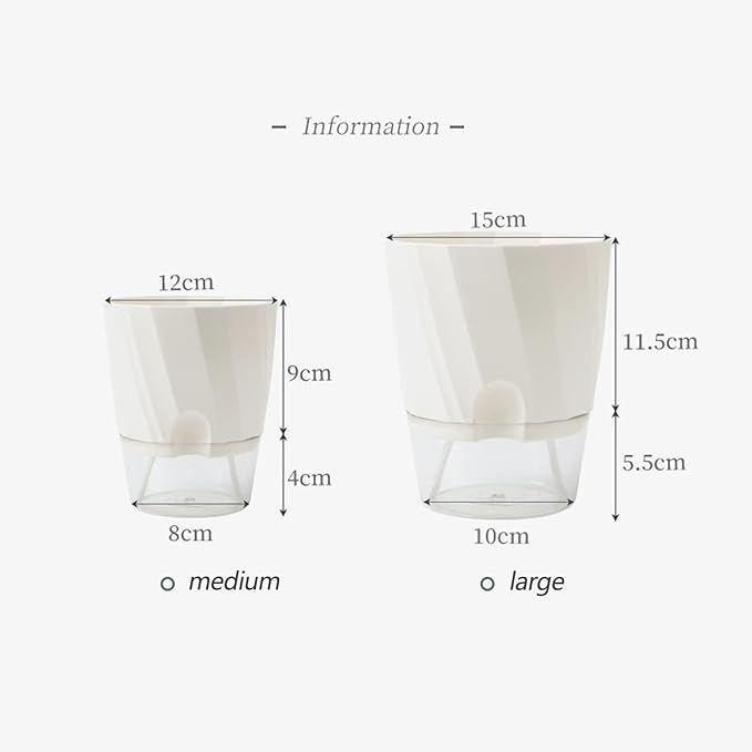 Hydrova Selbstbewässernder Hydroponik Blumentopf | Transparentes Doppel-System | Automatische Wasseraufnahme